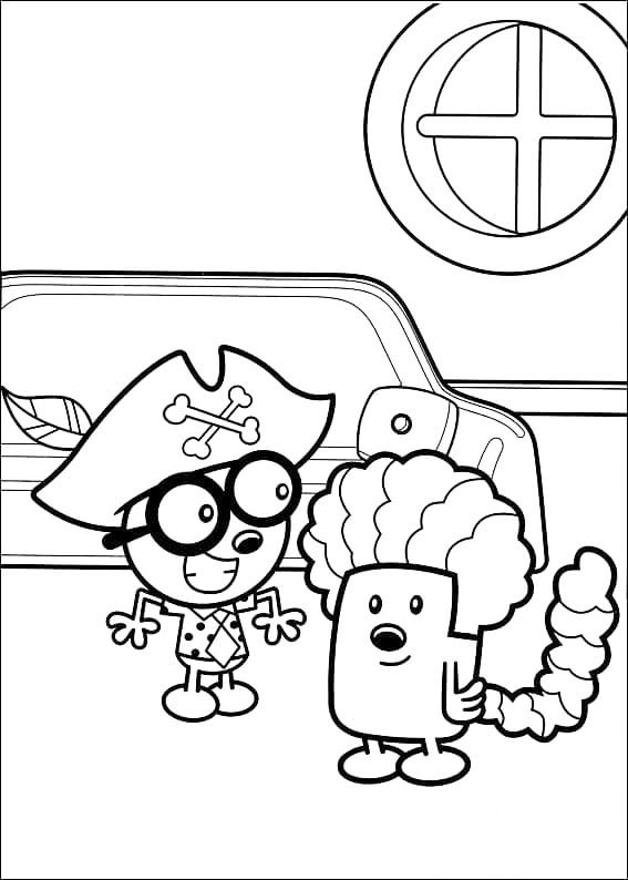 Çocuklar İçin Wow Wow Wubbzy Boyama Sayfaları 