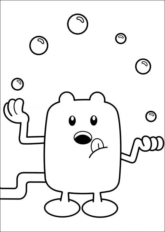 Çocuklar İçin Wow Wow Wubbzy Boyama Sayfaları 
