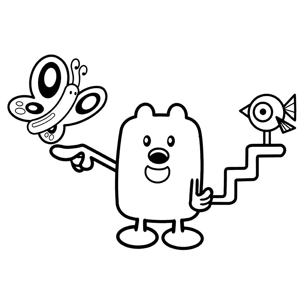 Çocuklar İçin Wow Wow Wubbzy Boyama Sayfaları 