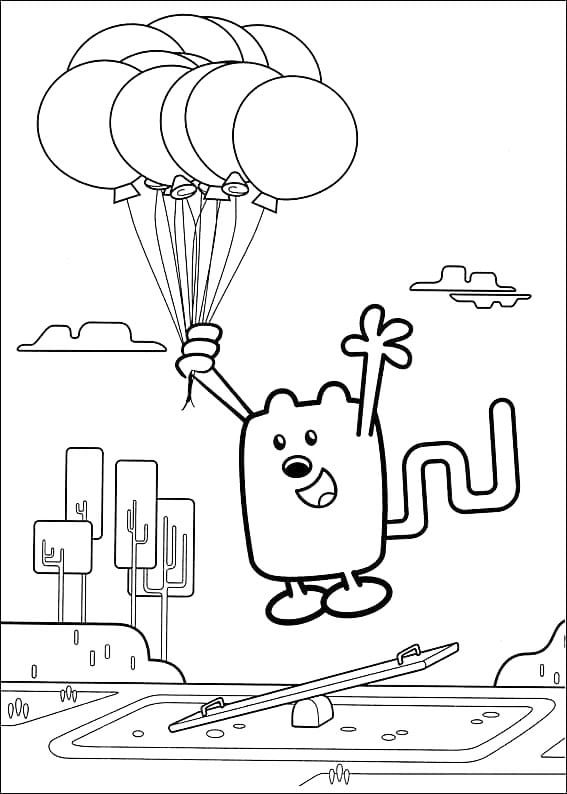 Çocuklar İçin Wow Wow Wubbzy Boyama Sayfaları 