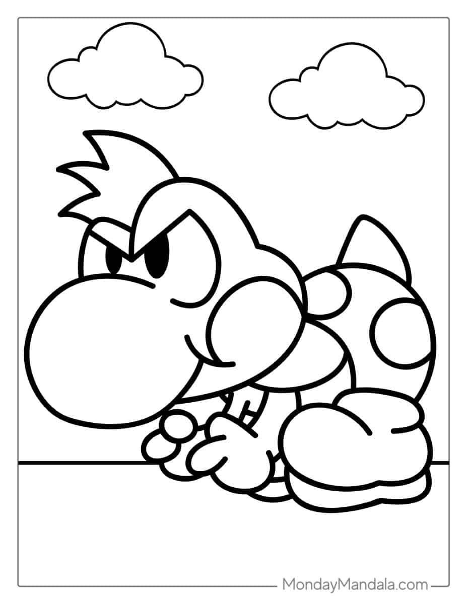 Çocuklar İçin Yoshi Boyama Sayfaları 