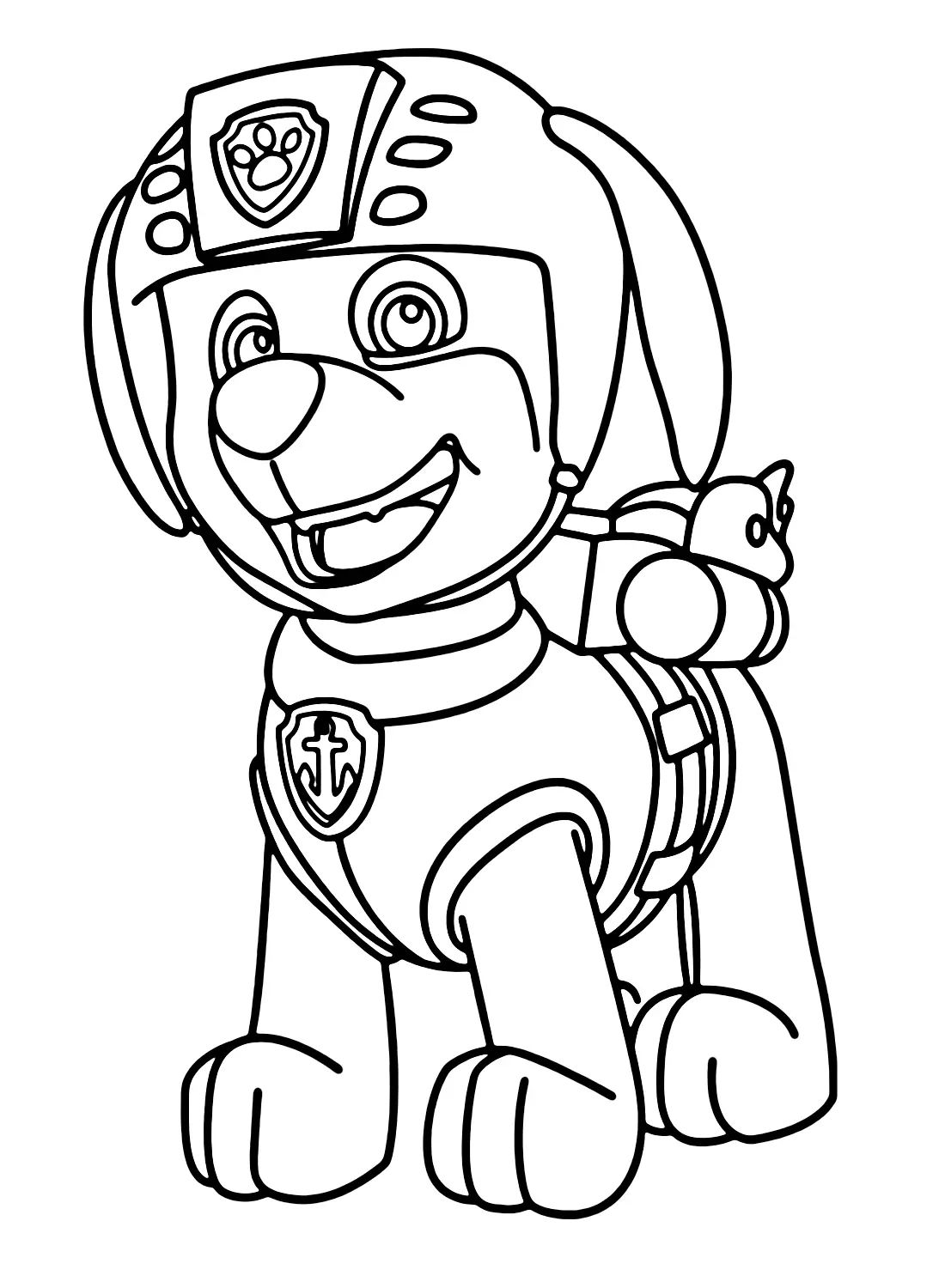 Çocuklar İçin Zuma-Paw Patrol Boyama Sayfaları 