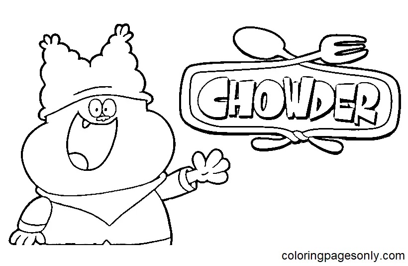 Çocuklar İçin Çorba Chowder Boyama Sayfaları 
