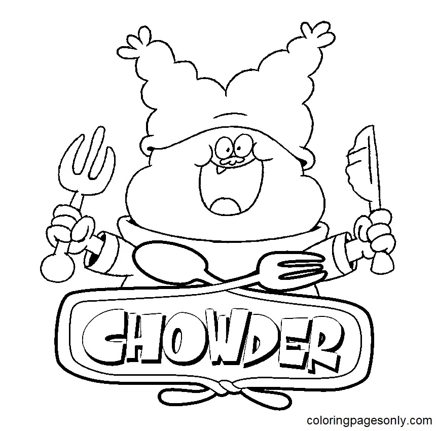 Çocuklar İçin Çorba Chowder Boyama Sayfaları 