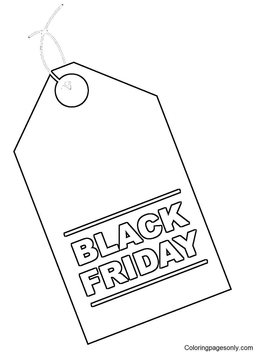 Çocuklar İçin Black-Friday Boyama Sayfaları 