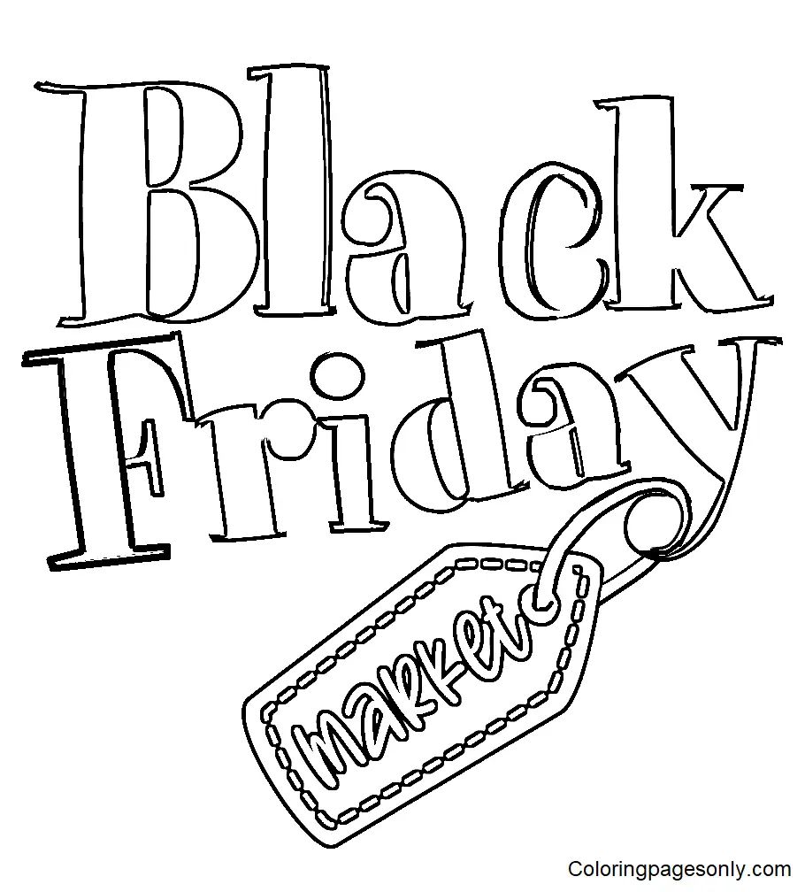 Çocuklar İçin Black-Friday Boyama Sayfaları 