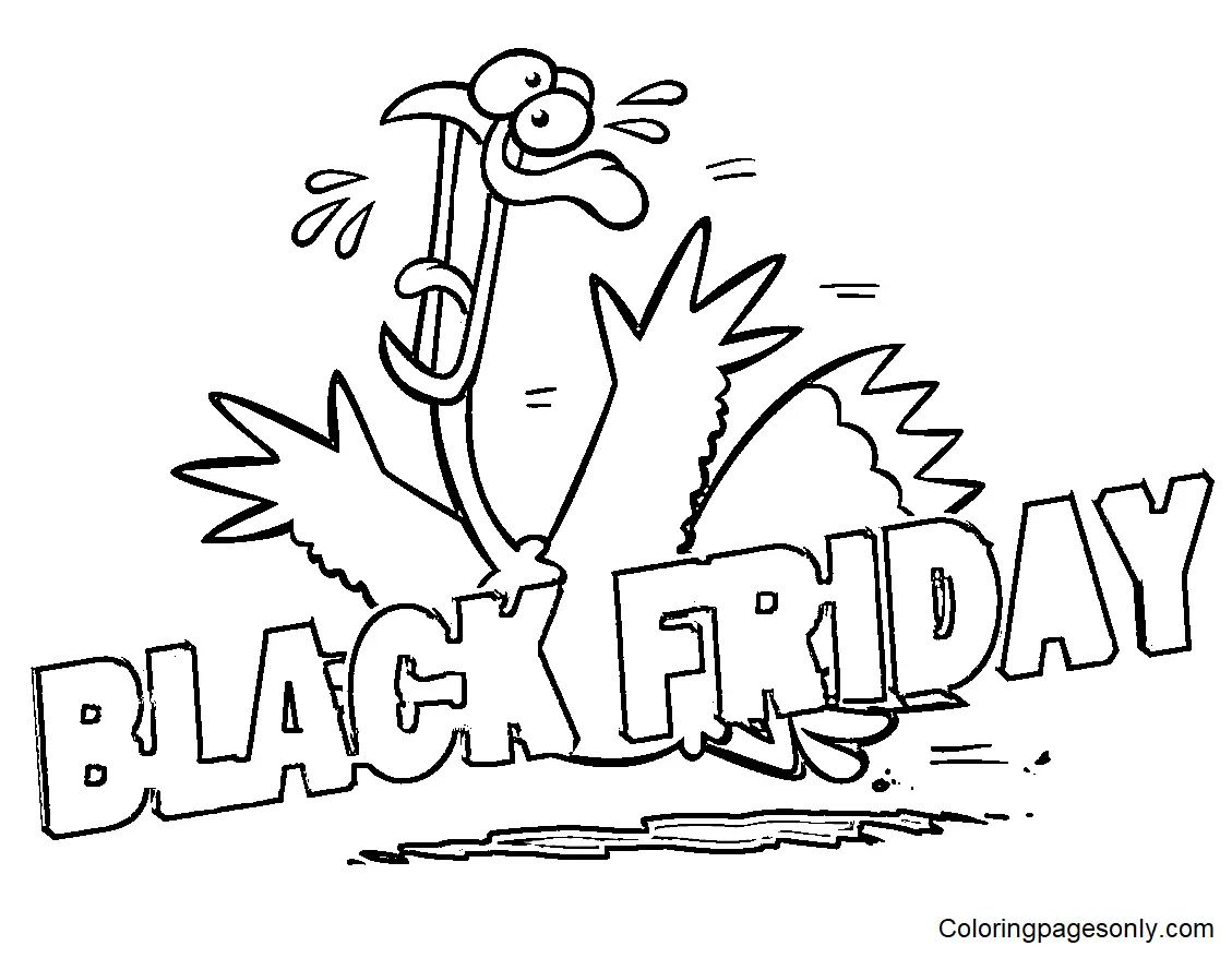 Çocuklar İçin Black-Friday Boyama Sayfaları 