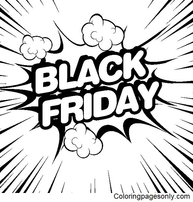 Çocuklar İçin Black-Friday Boyama Sayfaları 