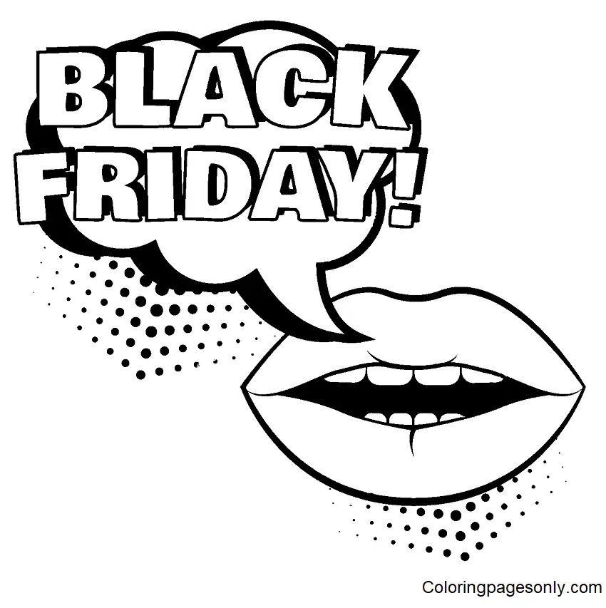 Çocuklar İçin Black-Friday Boyama Sayfaları 