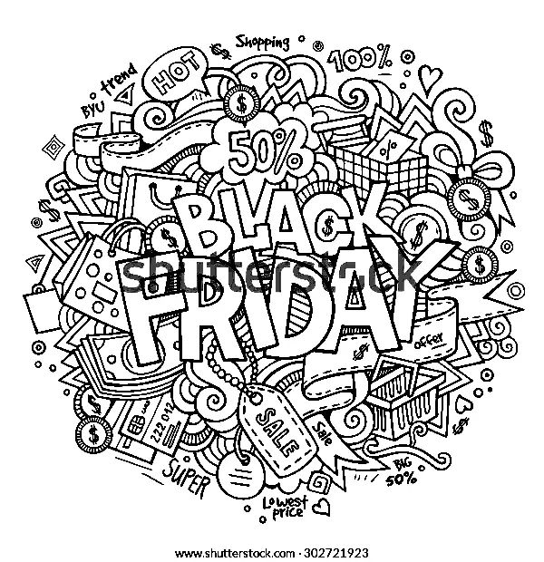 Çocuklar İçin Black-Friday Boyama Sayfaları 