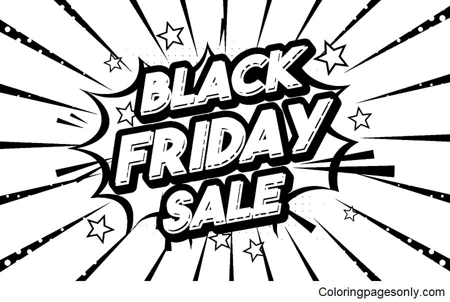 Çocuklar İçin Black-Friday Boyama Sayfaları 