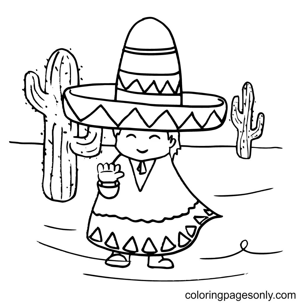 Çocuklar İçin Cinco-De-Mayo Boyama Sayfaları 