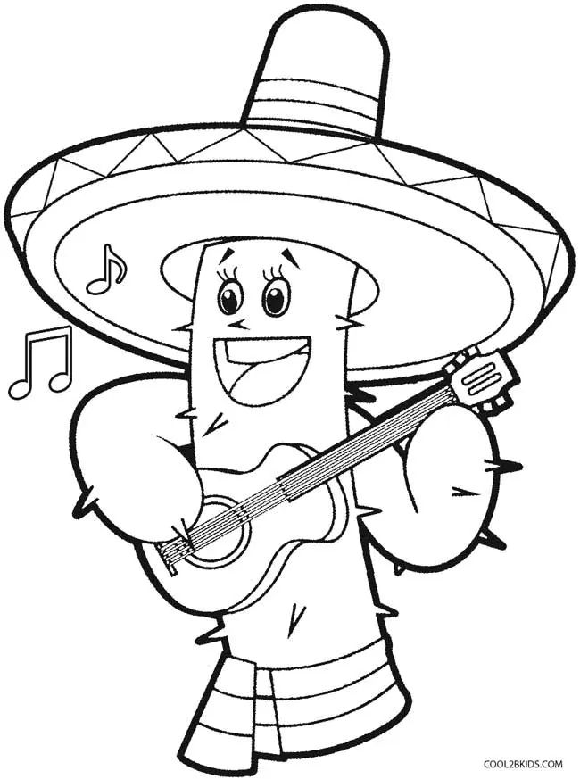 Çocuklar İçin Cinco-De-Mayo Boyama Sayfaları 