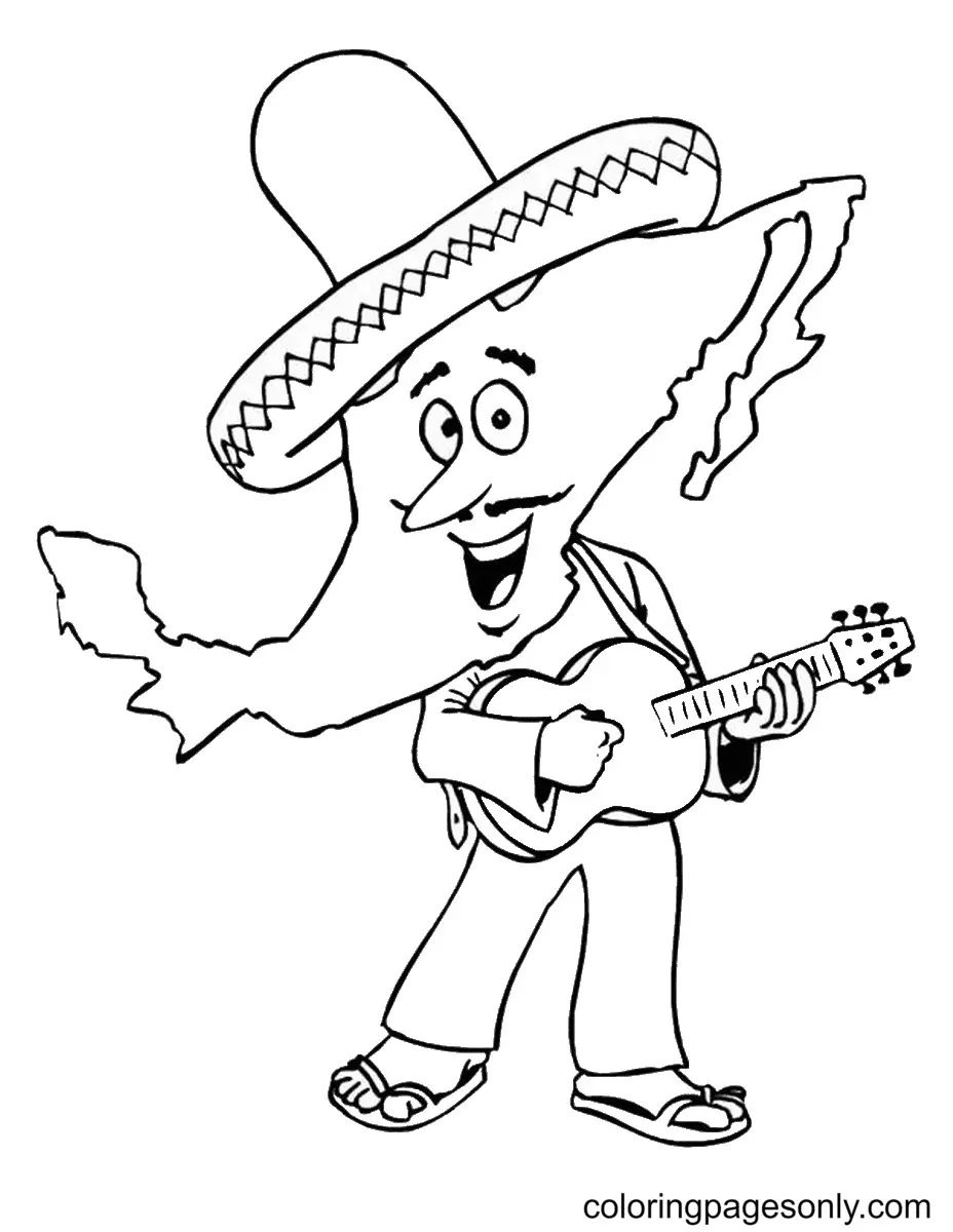 Çocuklar İçin Cinco-De-Mayo Boyama Sayfaları 