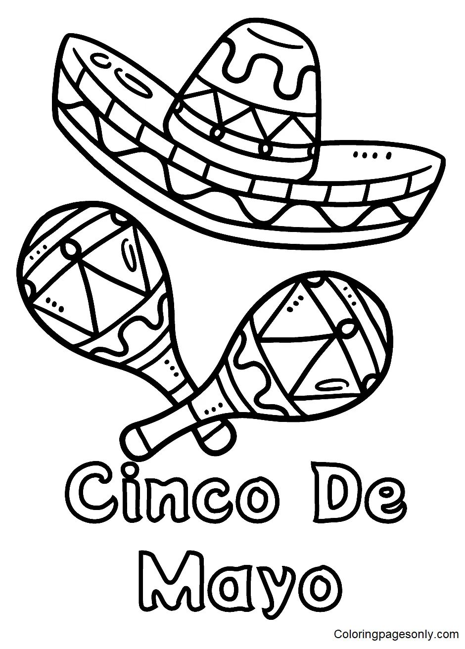 Çocuklar İçin Cinco-De-Mayo Boyama Sayfaları 