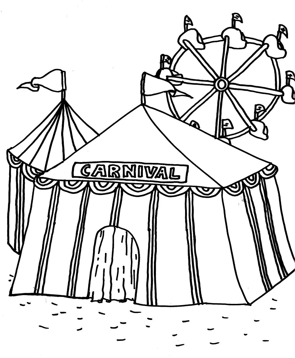 Çocuklar İçin Karnaval Boyama Sayfaları 