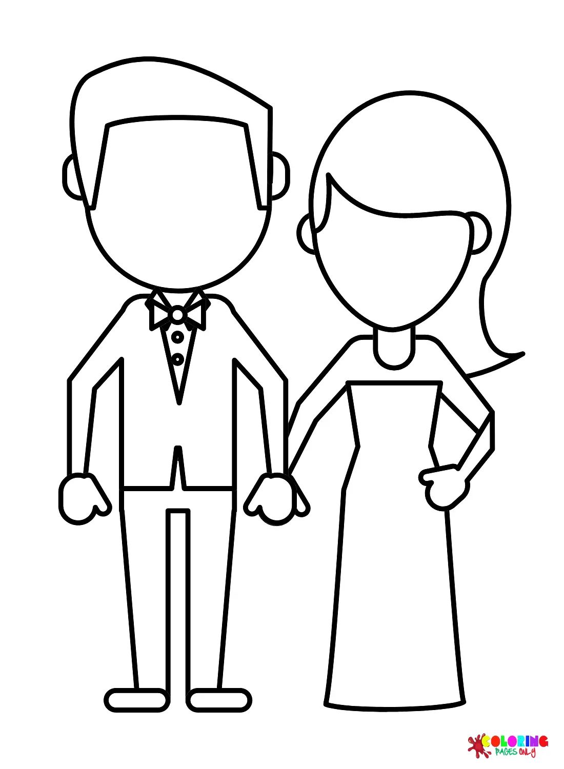 Çocuklar İçin Nikah Boyama Sayfaları 