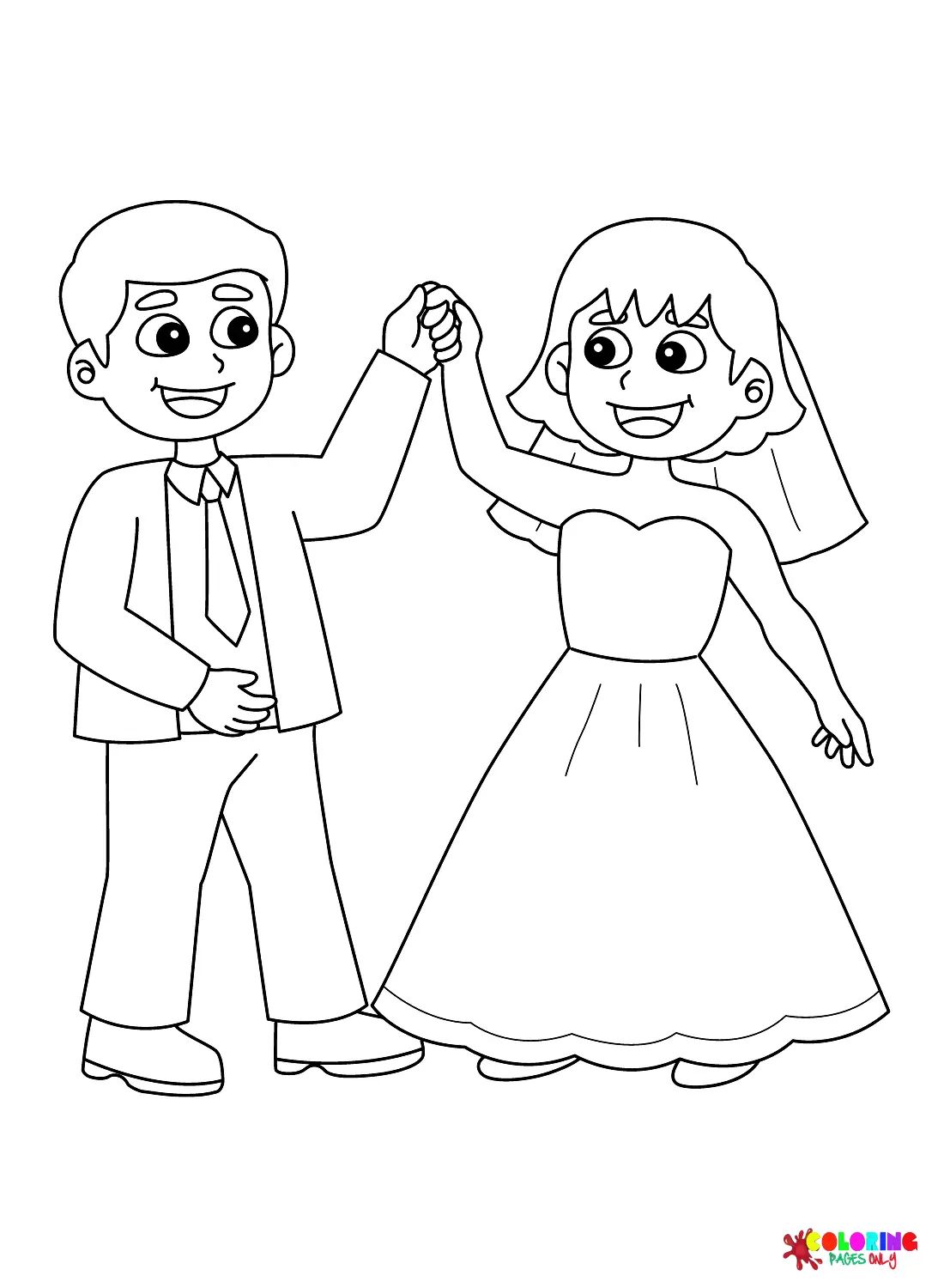 Çocuklar İçin Nikah Boyama Sayfaları 