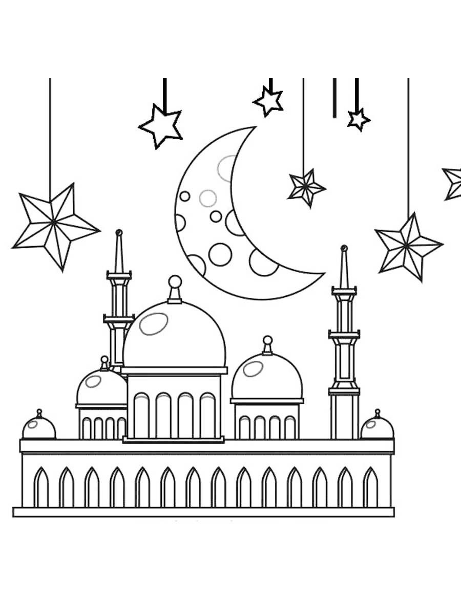 Çocuklar İçin Ramazan-Bayramı Boyama Sayfaları 
