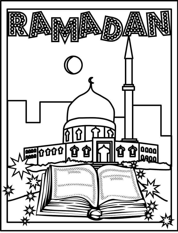 Çocuklar İçin Ramazan-Bayramı Boyama Sayfaları 
