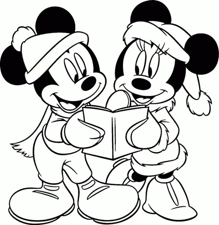 Çocuklar İçin Disney-Yeni-Yıl Boyama Sayfaları 