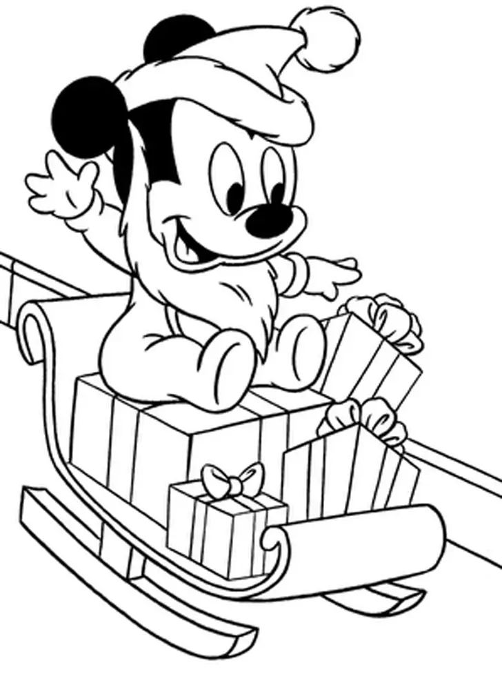Çocuklar İçin Disney-Yeni-Yıl Boyama Sayfaları 