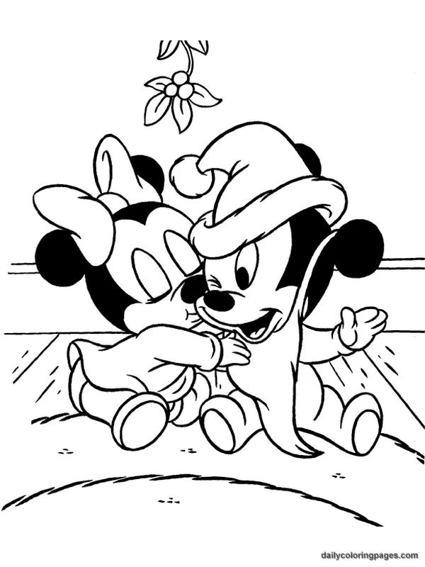 Çocuklar İçin Disney-Yeni-Yıl Boyama Sayfaları 