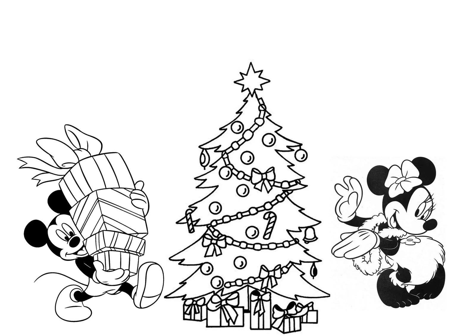 Çocuklar İçin Disney-Yeni-Yıl Boyama Sayfaları 
