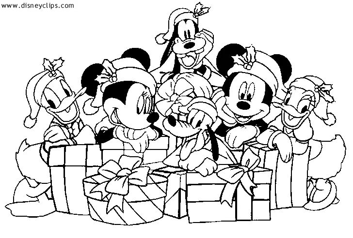 Çocuklar İçin Disney-Yeni-Yıl Boyama Sayfaları 
