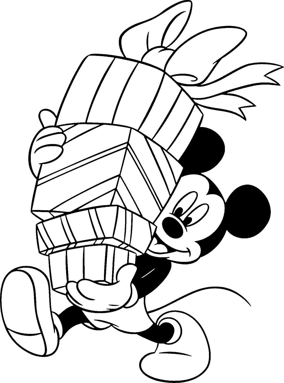Çocuklar İçin Disney-Yeni-Yıl Boyama Sayfaları 
