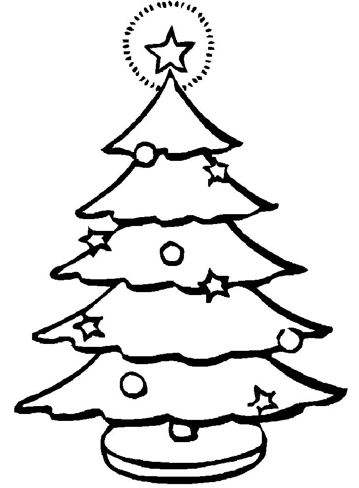 Çocuklar İçin Noel Ağacı Boyama Sayfaları 