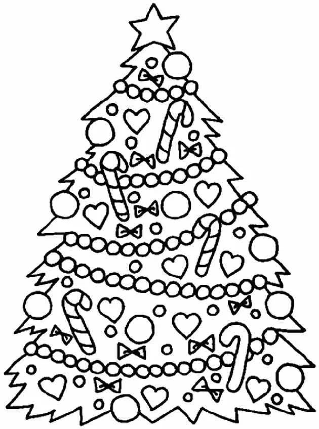 Çocuklar İçin Noel Ağacı Boyama Sayfaları 