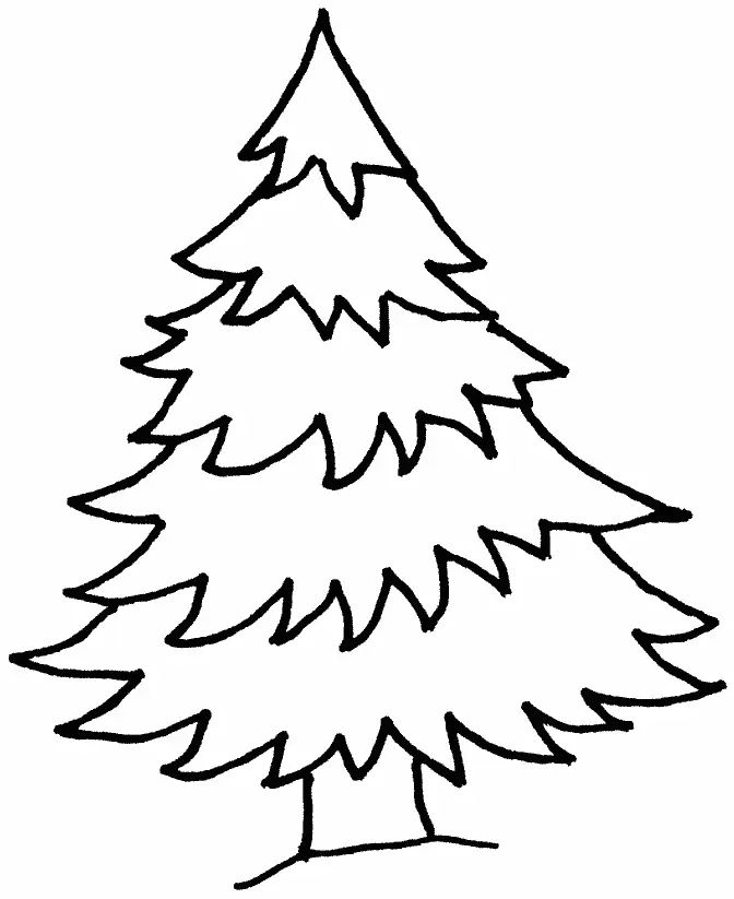 Çocuklar İçin Noel Ağacı Boyama Sayfaları 