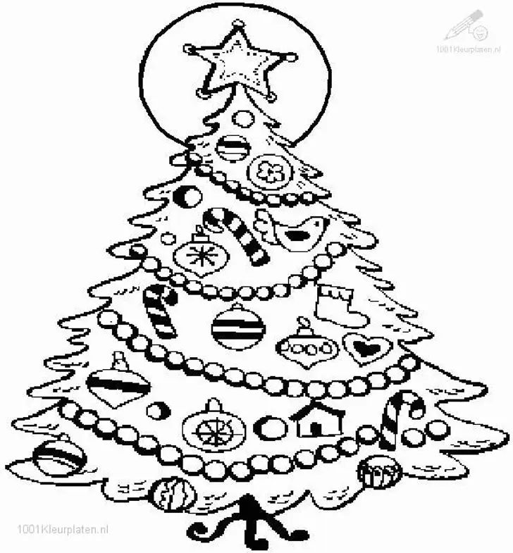 Çocuklar İçin Noel Ağacı Boyama Sayfaları 