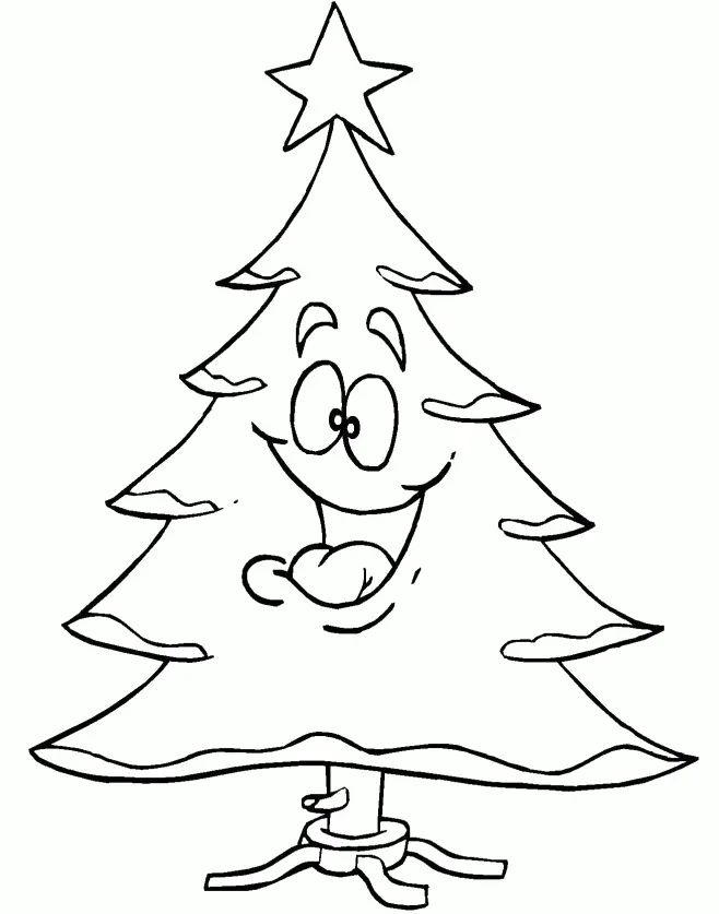 Çocuklar İçin Noel Ağacı Boyama Sayfaları 