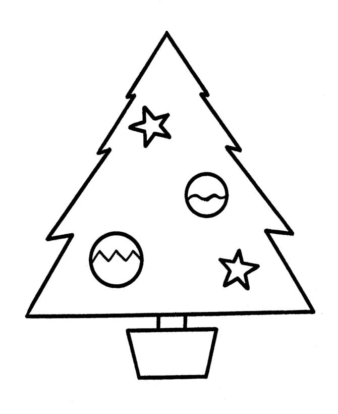 Çocuklar İçin Noel Ağacı Boyama Sayfaları 