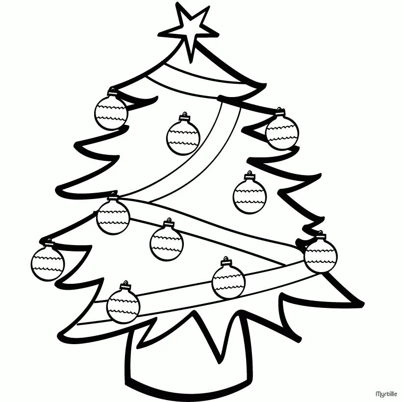 Çocuklar İçin Noel Ağacı Boyama Sayfaları 