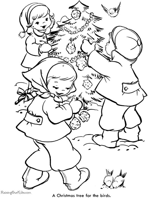 Çocuklar İçin Noel Ağacı Boyama Sayfaları 