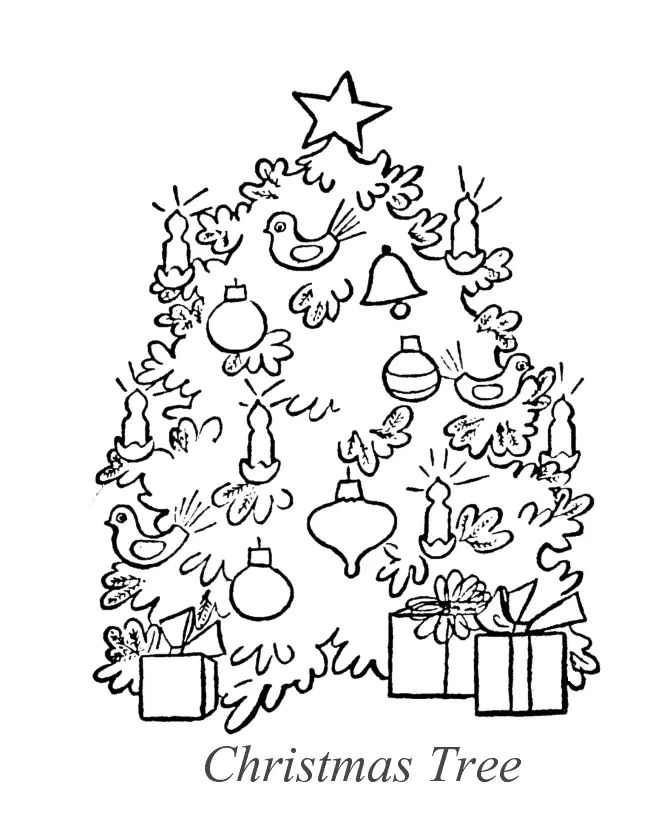 Çocuklar İçin Noel Ağacı Boyama Sayfaları 