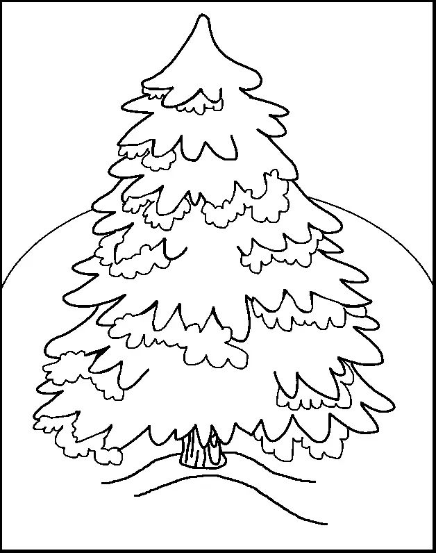 Çocuklar İçin Noel Ağacı Boyama Sayfaları 
