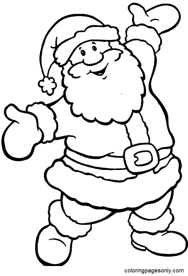 Çocuklar İçin Noel-Baba Boyama Sayfaları 
