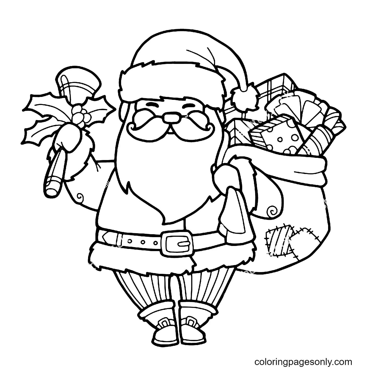Çocuklar İçin Noel-Baba Boyama Sayfaları 