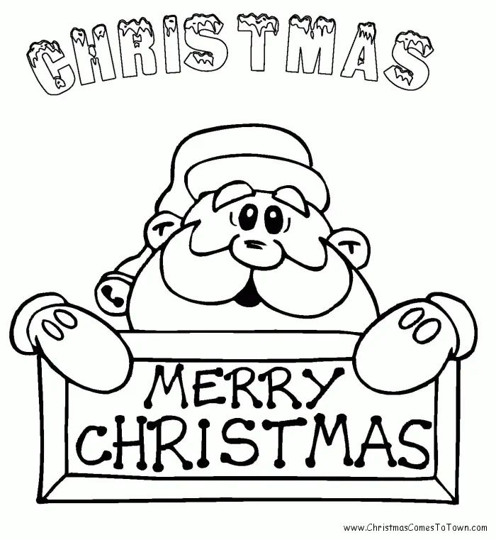 Çocuklar İçin Noel-Baba Boyama Sayfaları 