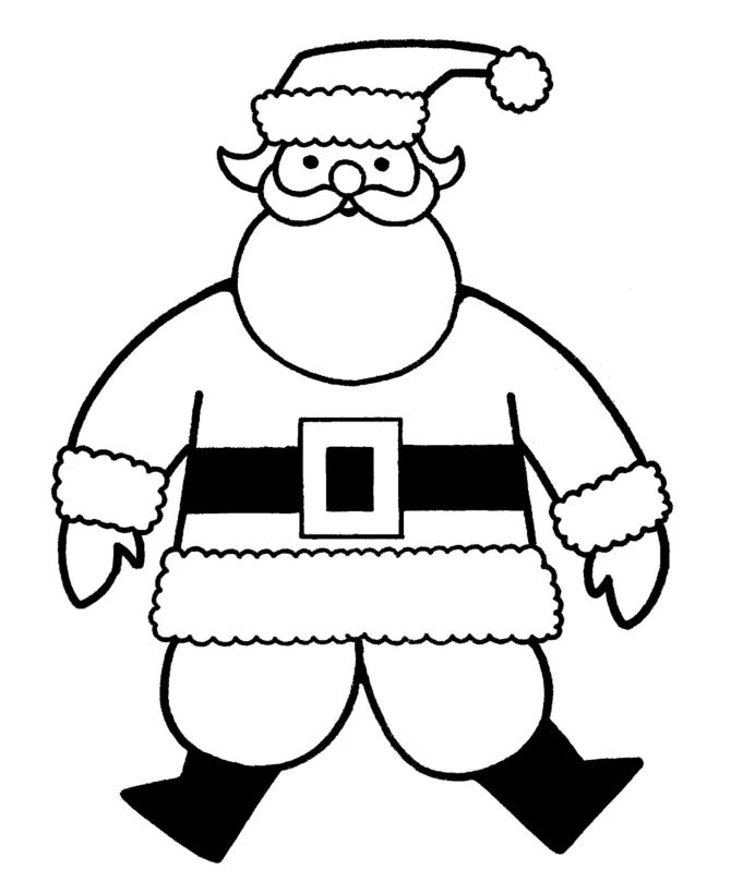 Çocuklar İçin Noel-Baba Boyama Sayfaları 
