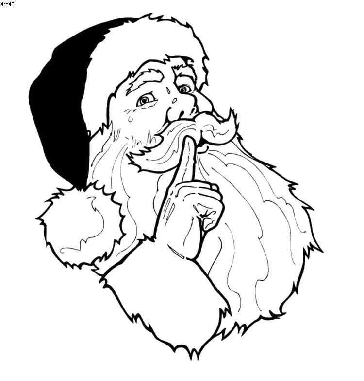 Çocuklar İçin Noel-Baba Boyama Sayfaları 
