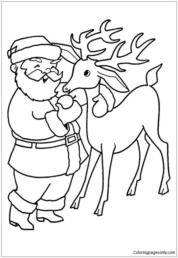 Çocuklar İçin Noel-Baba Boyama Sayfaları 