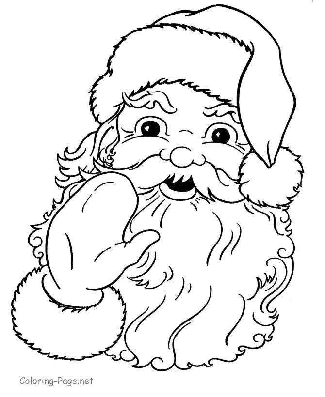 Çocuklar İçin Noel-Baba Boyama Sayfaları 