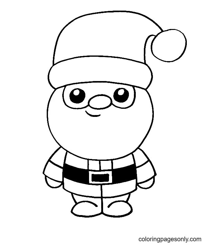Çocuklar İçin Noel-Baba Boyama Sayfaları 