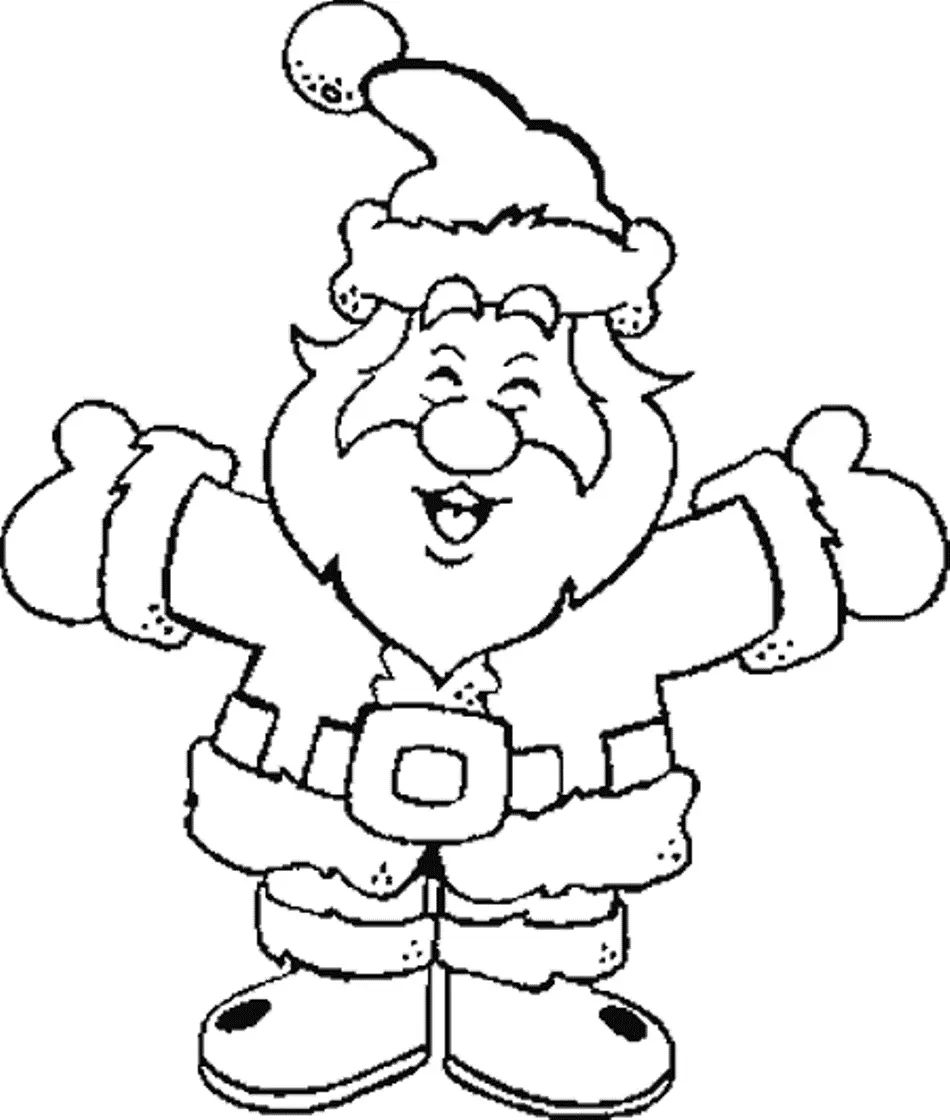 Çocuklar İçin Noel-Baba Boyama Sayfaları 