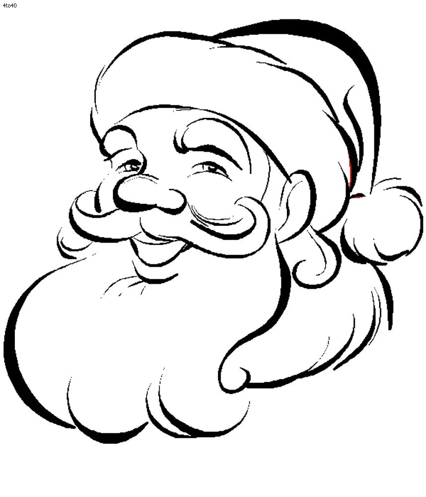 Çocuklar İçin Noel-Baba Boyama Sayfaları 